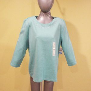 Studio Works 3/4 Sleeve Petite Top
